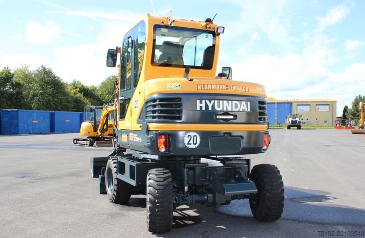 Mobilbagger Hyundai R 55W-9A - Stage V, Schnellwechsler