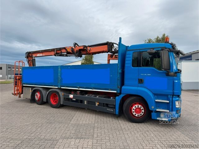 Platós teherautó MAN TGS 26.360/6x2, Atlas 170.2, Lenka.