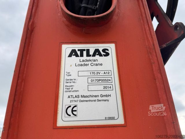 Platós teherautó MAN TGS 26.360/6x2, Atlas 170.2, Lenka.