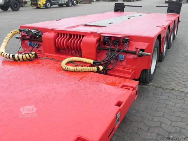 Alacsony rakfelületű félpótkocsi DOLL T6E-S3/25-2+4, Tiefbett, teleskopierbar, Dolly