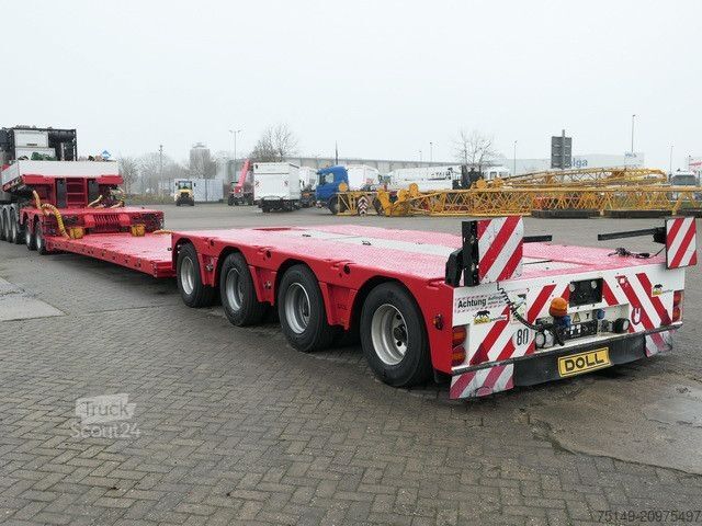 Alacsony rakfelületű félpótkocsi DOLL T6E-S3/25-2+4, Tiefbett, teleskopierbar, Dolly