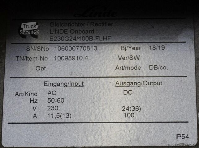 Batterie de chariot élévateur LINDE E230G24/100B-FLHF