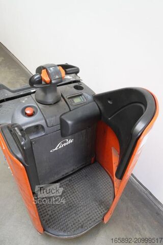 Elektrische meelooppallettruck met sta-platform Linde T 20 SP 131