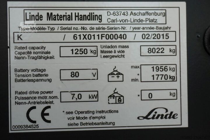 Préparateur de commandes à grande hauteur Linde K-Schwenkschubgabel 011