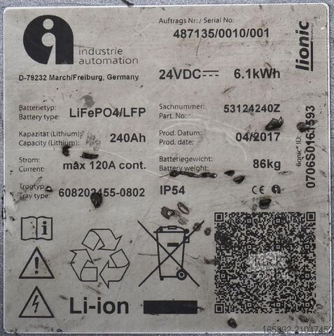 Truckbatteri Industrie Automation 24 Volt  240 Ah