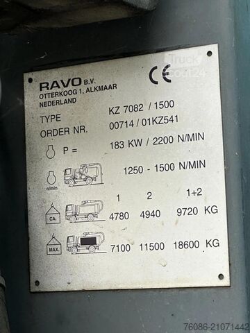 Vacuum truck DAF CF 75.250 WITH RAVO KZ7082/150 VACUUM / CHANNEL...