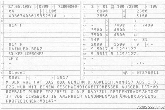 Pritaikytas furgonas Mercedes-Benz 814 F LF 8 6 FEUERWEHR ZIEGLER Aufbau TÜV neu
