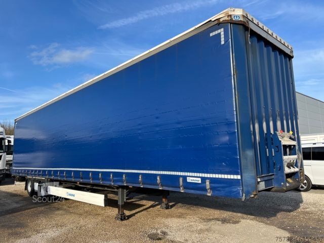 Auflieger mit Pritsche & Plane KRONE Megatrailer/Hubdach/Schiebeplane/Edschaverdeck