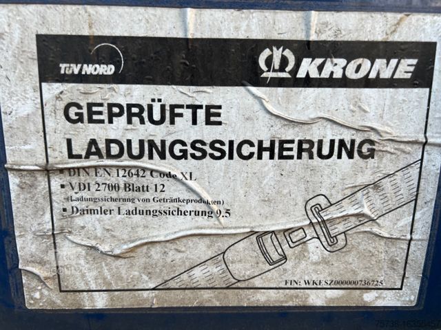 Auflieger mit Pritsche & Plane KRONE Megatrailer/Hubdach/Schiebeplane/Edschaverdeck
