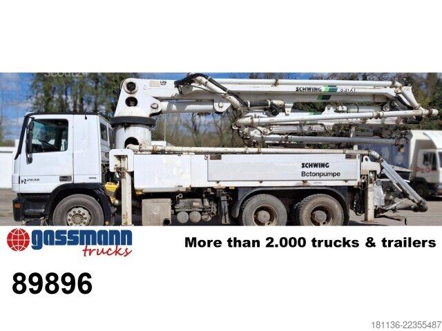 Autočerpadlo na beton Mercedes-Benz Actros 2636 6x4, Betonpumpe Schwing Stetter
