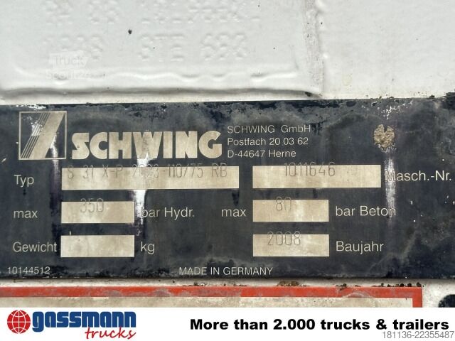 Camion pompe à béton Mercedes-Benz Actros 2636 6x4, Betonpumpe Schwing Stetter