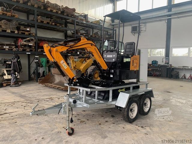 Miniexcavadora  Neuer, unbenutzter Minibagger inkl. Anhänger