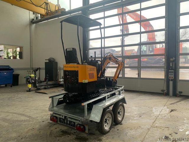 Miniexcavadora  Neuer, unbenutzter Minibagger inkl. Anhänger