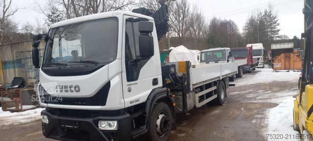 Camión de plataforma IVECO 160E 280 Pritsche Kran