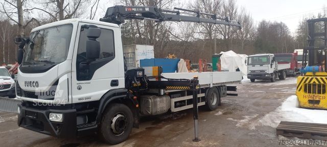 Camión de plataforma IVECO 160E 280 Pritsche Kran