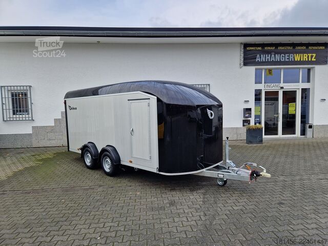 Araba römorku Cheval Liberté C 900 Roadster aerodynamischer Alukoffer Rampe