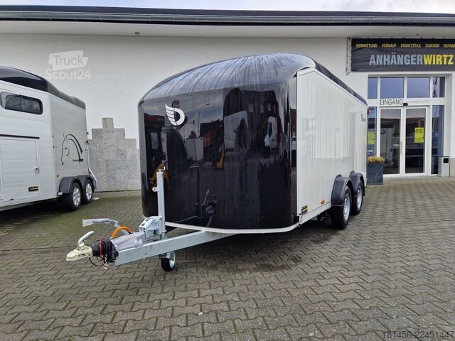 Araba römorku Cheval Liberté C 900 Roadster aerodynamischer Alukoffer Rampe