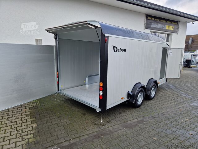 Araba römorku Cheval Liberté C 900 Roadster aerodynamischer Alukoffer Rampe