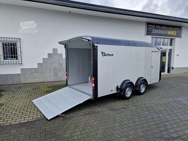 Araba römorku Cheval Liberté C 900 Roadster aerodynamischer Alukoffer Rampe