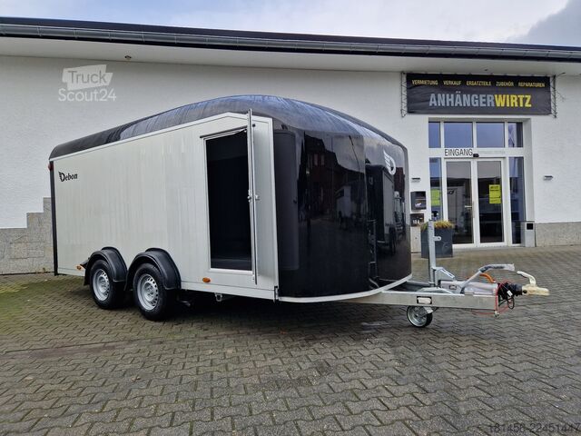 Araba römorku Cheval Liberté C 900 Roadster aerodynamischer Alukoffer Rampe