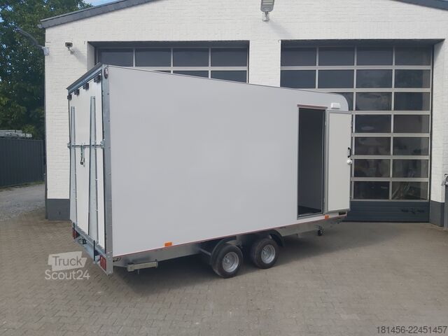 Reboques de automóveis Other Multi Koffer Seitentür Heckrampe 2700kg 1ookm aero 420x200x210cm für Werkstattausbau Neu verfügbar