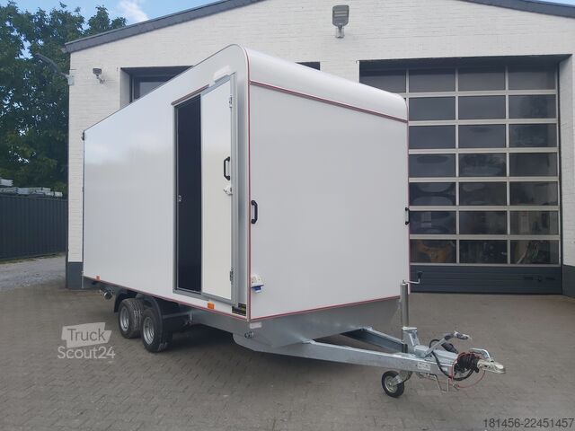 Reboques de automóveis Other Multi Koffer Seitentür Heckrampe 2700kg 1ookm aero 420x200x210cm für Werkstattausbau Neu verfügbar