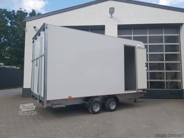 Reboques de automóveis Other Multi Koffer Seitentür Heckrampe 2700kg 1ookm aero 420x200x210cm für Werkstattausbau Neu verfügbar