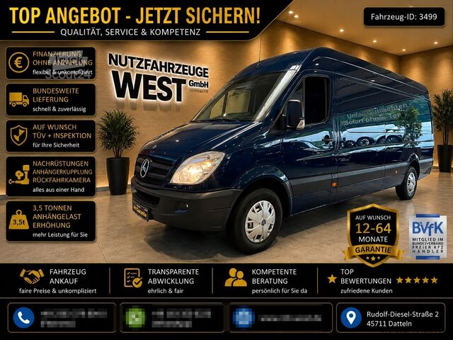 Vans ar augstu jumtu MERCEDES-BENZ Sprinter 316 CDI Maxi Hoch+Lang*Garantie*