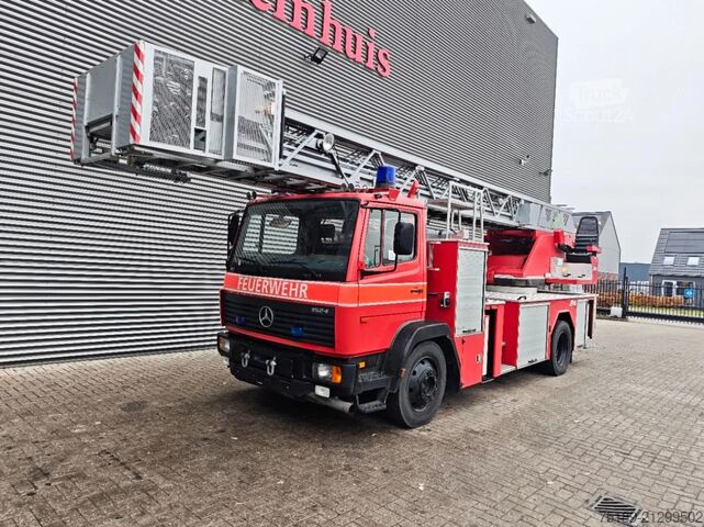 Brandweerwagen Mercedes-Benz 1524 4x2 Metz DLK 23-12 Drehleiter