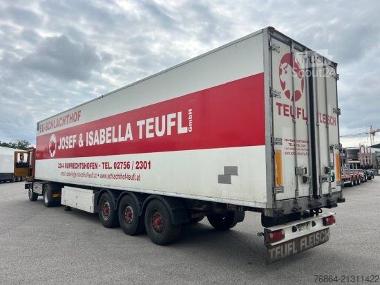 Semirremolque de plataforma baja MENCI FLEISCHKüHLER ROHRBAHNEN, LIFTACHSE, BPW, LIGHT WEIGHT