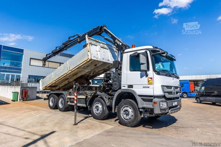 Pašizgāzējs ar celtni Mercedes-Benz ACTROS 3236 MP3 +GRUE HIAB XS166 HIDUO/3EXT
