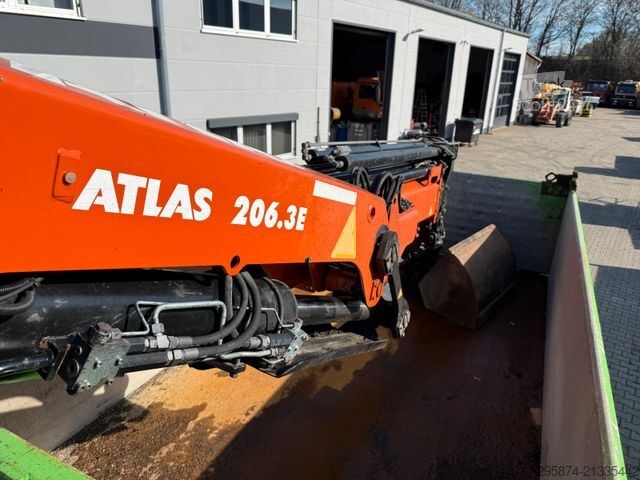 Üç taraflı damperli kamyon SCANIA G450 Kipper KRan Atlas 206.3E AHK Bordmatic FUNK