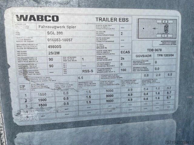 Kofferauflieger Spier SGL 390 Kasten