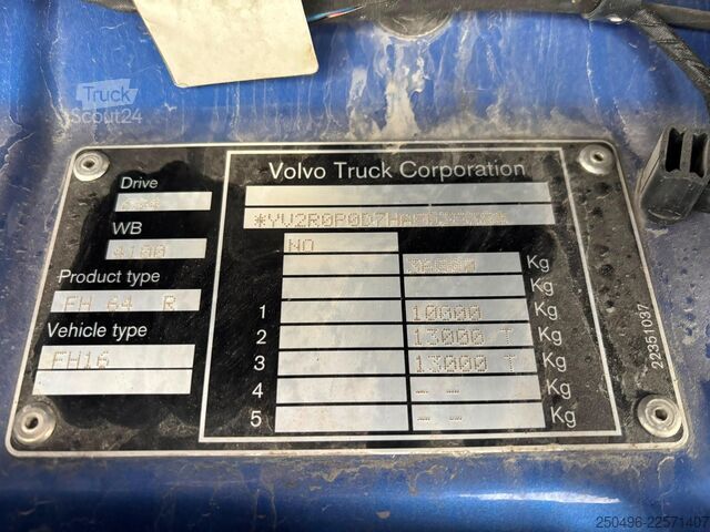 Τυποποιημένος ελκυστήρας Volvo FH 16 750 10x4 GCW 185 ton / GLOBE XL / RETARDE...