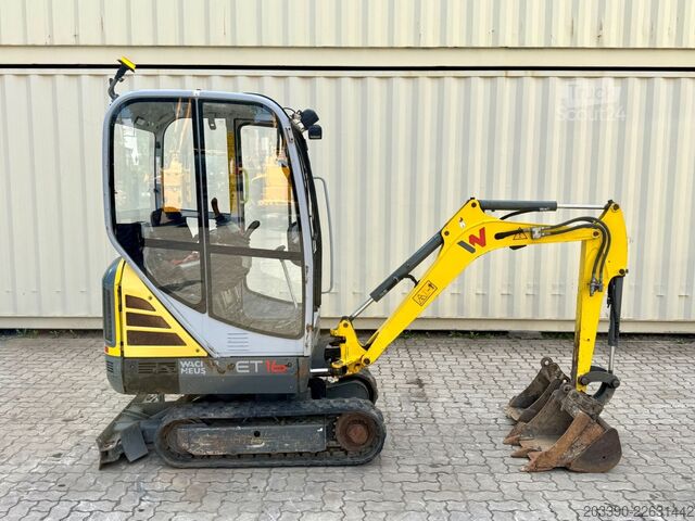 Minikotró WACKER Neuson ET16 / 2019 BJ / 1.520 H / 3x Löffel