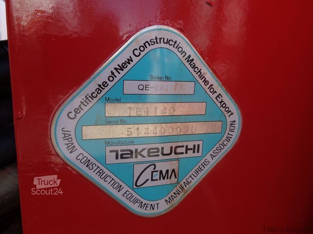 حفارة مجنزرة TAKEUCHI TB1140 Lehnhoff SW10-3 + Löffel