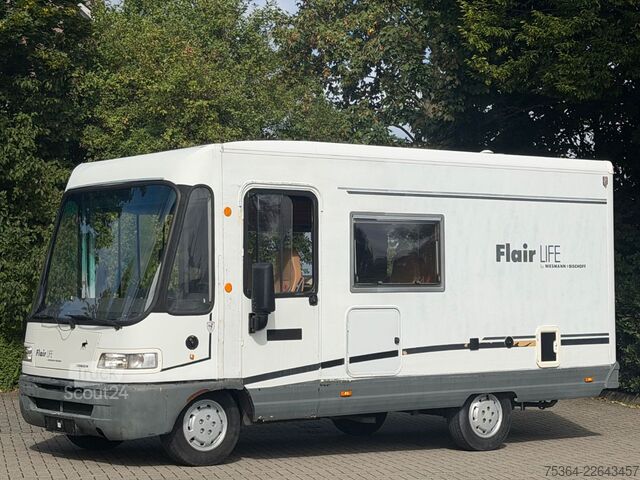 Integriertes Wohnmobil NIESMANN+BISCHOFF Fiat 2.5 D Flair Life Hubbett Kamera Ahk