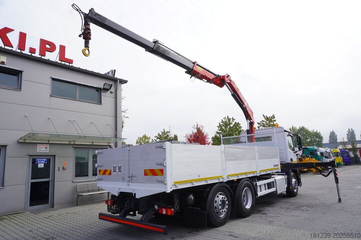 Platforma z dźwigiem Mercedes-Benz Antos 2540 / Flatbed 15 EPAL/ Fassi F165