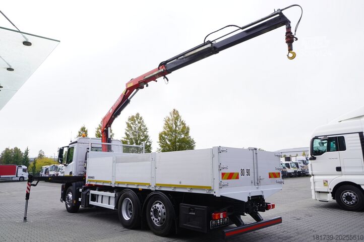 Platforma z dźwigiem Mercedes-Benz Antos 2540 / Flatbed 15 EPAL/ Fassi F165