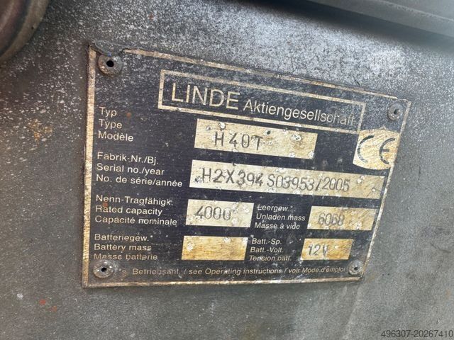 Čelní vysokozdvižný vozík LINDE H40 Gelände Stapler / Ersatzteilspender