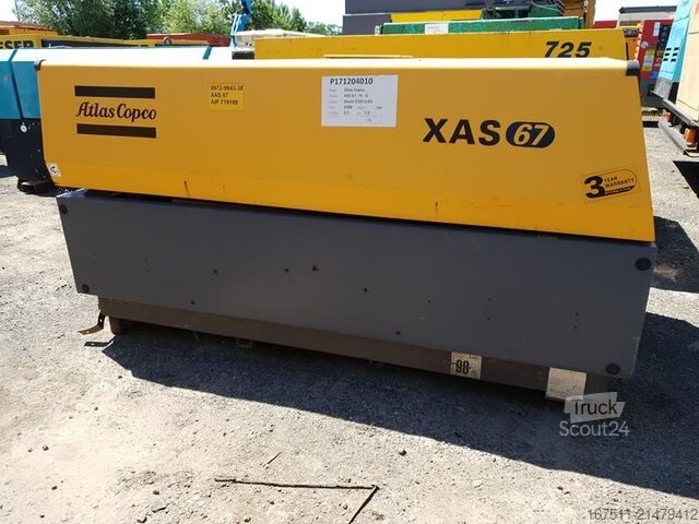 Compressore frigorifero Atlas Copco XAS 67 DD - N - G BOX