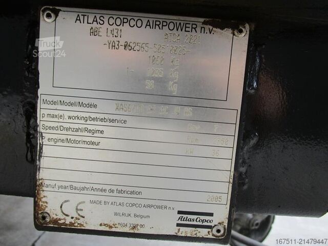Compressore frigorifero Atlas Copco XAS 67 DD - G