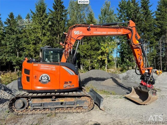 Vikšrinis ekskavatorius Hitachi ZX95US-7 Excavator w/ Rototilt w/ grab – 2 buckets