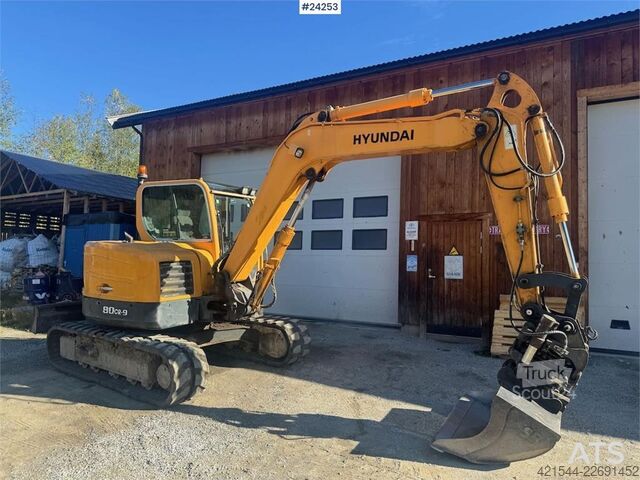 ķēžu ekskavators Hyundai Robex 80CR-9 Crawler Excavator – 2 Buckets & Tilt