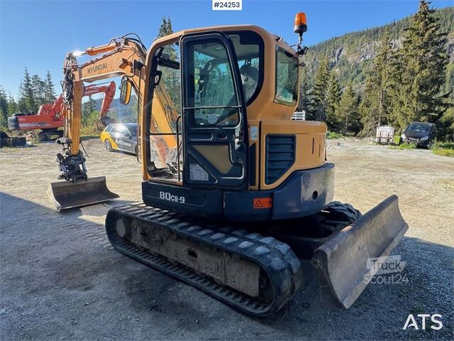 ķēžu ekskavators Hyundai Robex 80CR-9 Crawler Excavator – 2 Buckets & Tilt