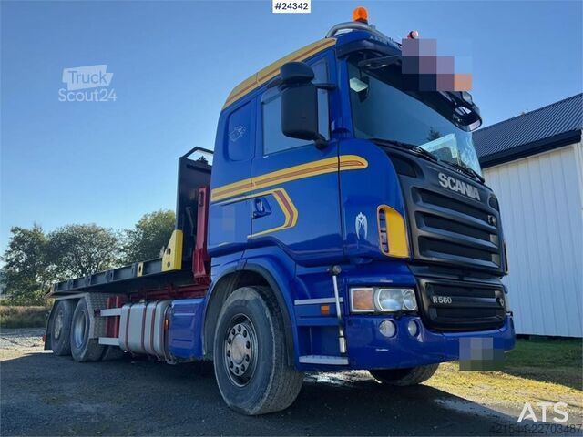 Haakarmsysteem Scania R560 6x2 Hooklift Truck – Crane Hydraulics – Flatb