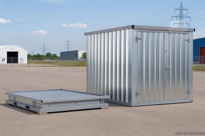 Námorný kontajner Elipo Schnellbaucontainer Baucontainer Lagercontainer 2m x 2m mit Doppeltür NEU