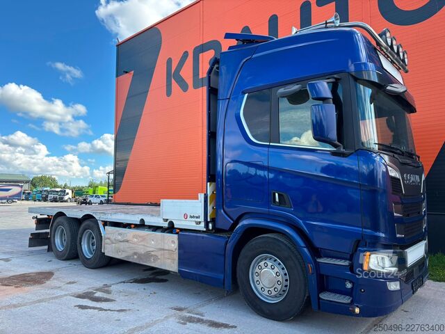 Važiuoklės kabina Scania R 650 6x4 RETARDER / PLATFORM L=6851 mm