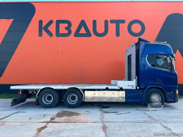 Važiuoklės kabina Scania R 650 6x4 RETARDER / PLATFORM L=6851 mm