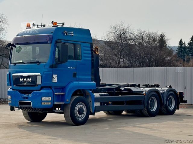 Camión portacontenedores de gancho MAN TGS 26.440 * Abrollkipper * 6x6 * TOPZUSTAND !